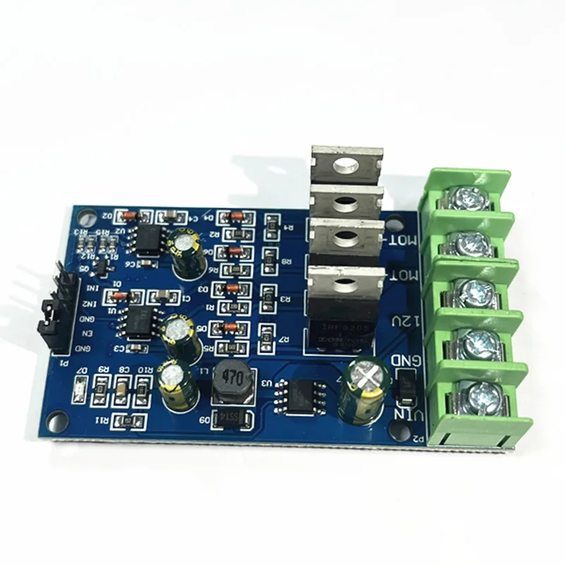 1 buah-10 buah modul papan Driver Motor h-bridge 170W daya tinggi DC 5-30v NMOS siklus rem untuk 4 tabung NMOS eksternal Input PWM