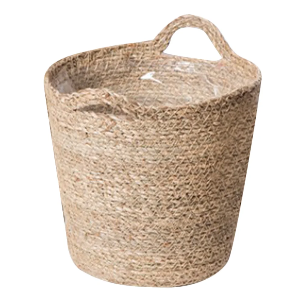 Woven Planter Basket Exquisite Straw Weaving Plant Basket for Living Room Bedroom Decor Multi-Function Storage Solution
