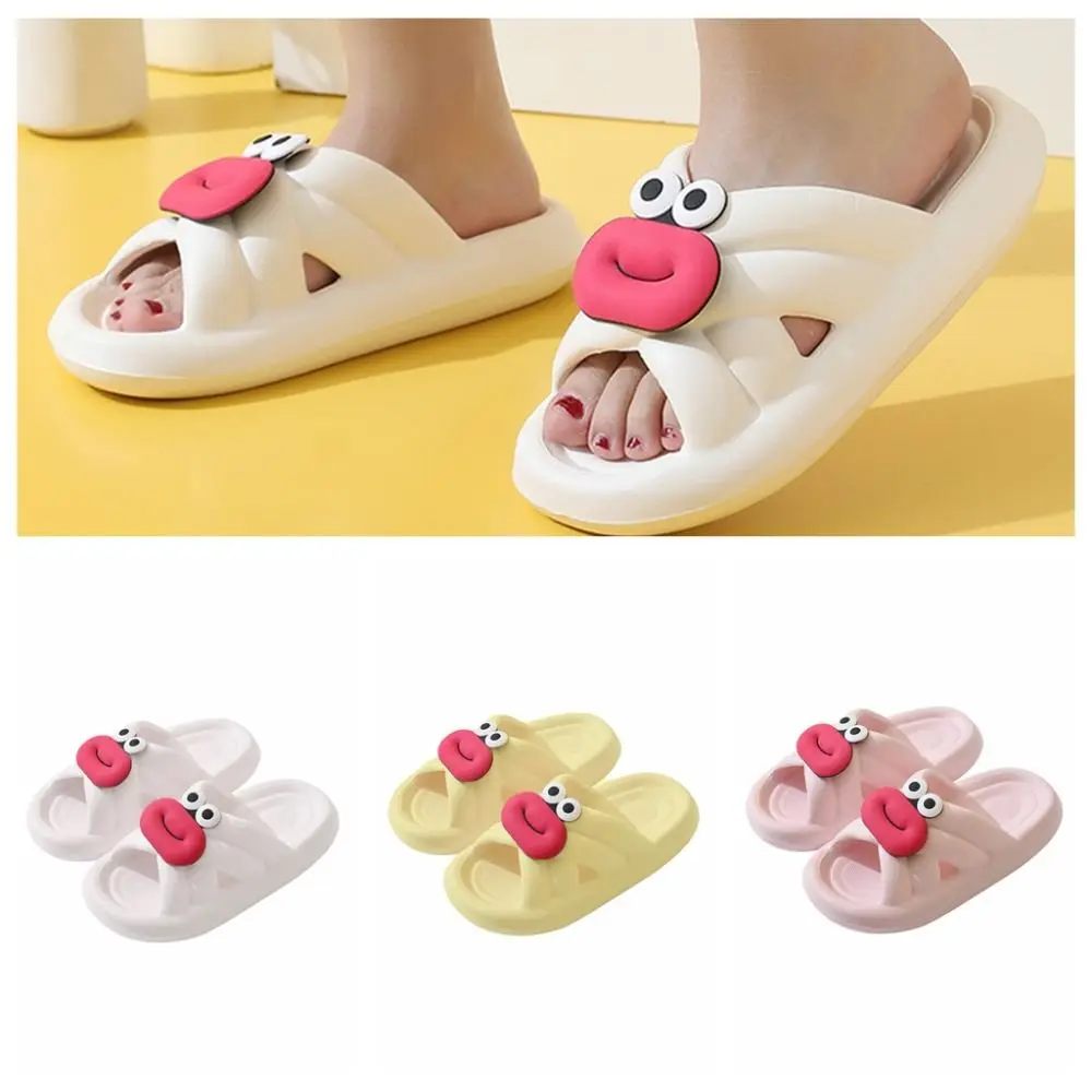 

Простые тапочки на платформе с мягкой подошвой, Нескользящие тапочки из ЭВА с губами, женская забавная обувь, шлепанцы, летние сандалии