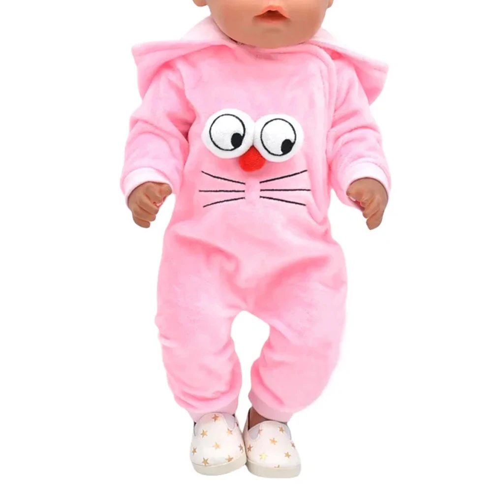 Doll clothes for 43 cm toy new born doll and American doll Casual crawling clothes Cartoon suits