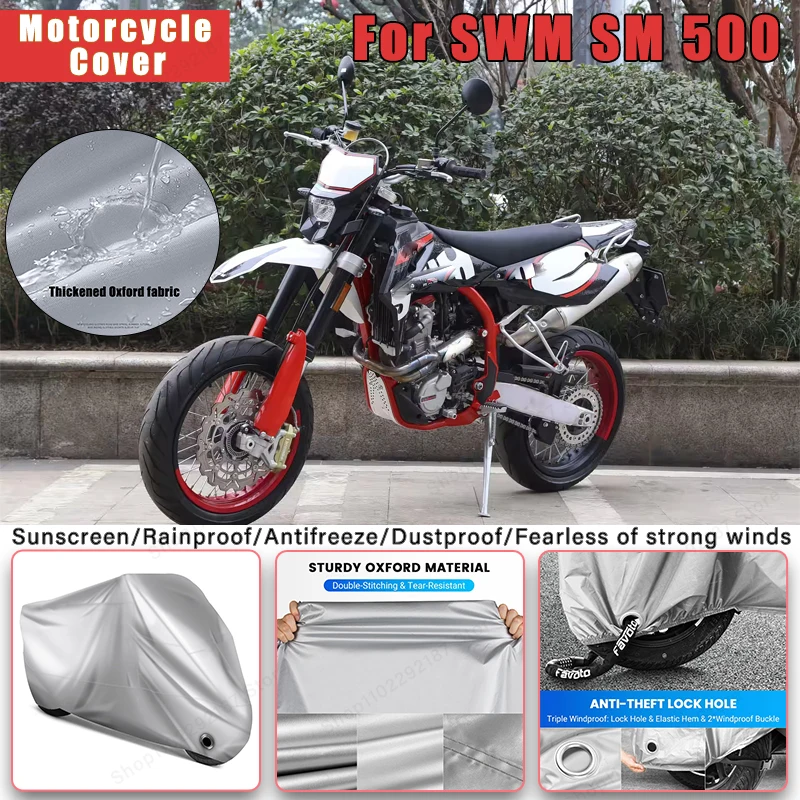 

For SWM SM 500 No Ear Motorcycle Cover - Outdoor Full Body Protection, Waterproof Dustproof Sunscreen Accessories