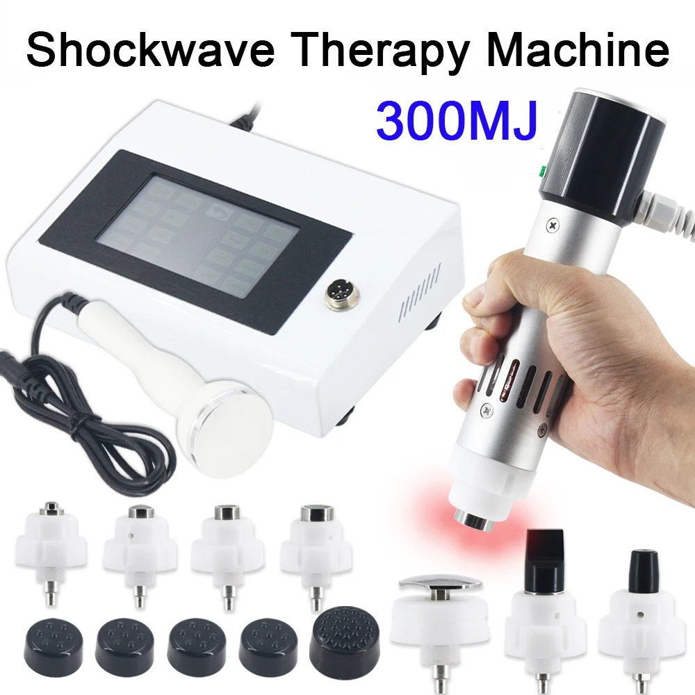 2In1 Ultrasound Shockwave Therapy Machine ED Treatment Sports Injury Plantar Fascitis Relieve Pain Muscle Massage Relax 300MJ