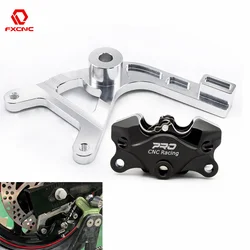 Fit For Honda MSX125 Grom 2013 2014 2015 Motorcycle Aluminum Rear Brake Caliper Bracket Adapter Clamp & 84MM Caliper MSX 125