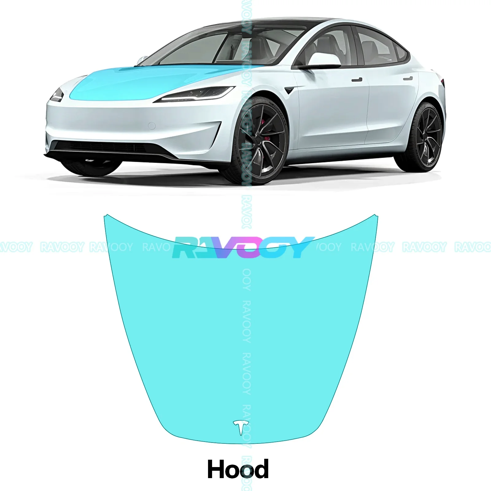 Voor Tesla Model 3 Prestaties 2024-2025 Voorgesneden Verfbeschermingsfilm Volledig voertuig Antikras Exterieur TPU PPF Heldere koplampen