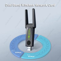 2.4GHz+5GHz Dual Band USB Wifi Adapter 1300Mbps Wireless Network Card With Antenna Wireless USB WiFi Adapter Dongle Network Card