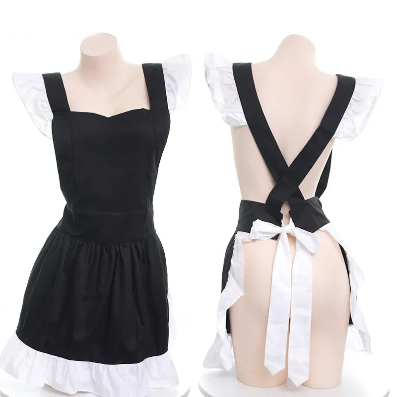 

Housekeeper Maid Ruffled Princess Apron Sexy Suit Women's Cute Uniform Clothing Anime Cosplay Costume Halloween Christmas