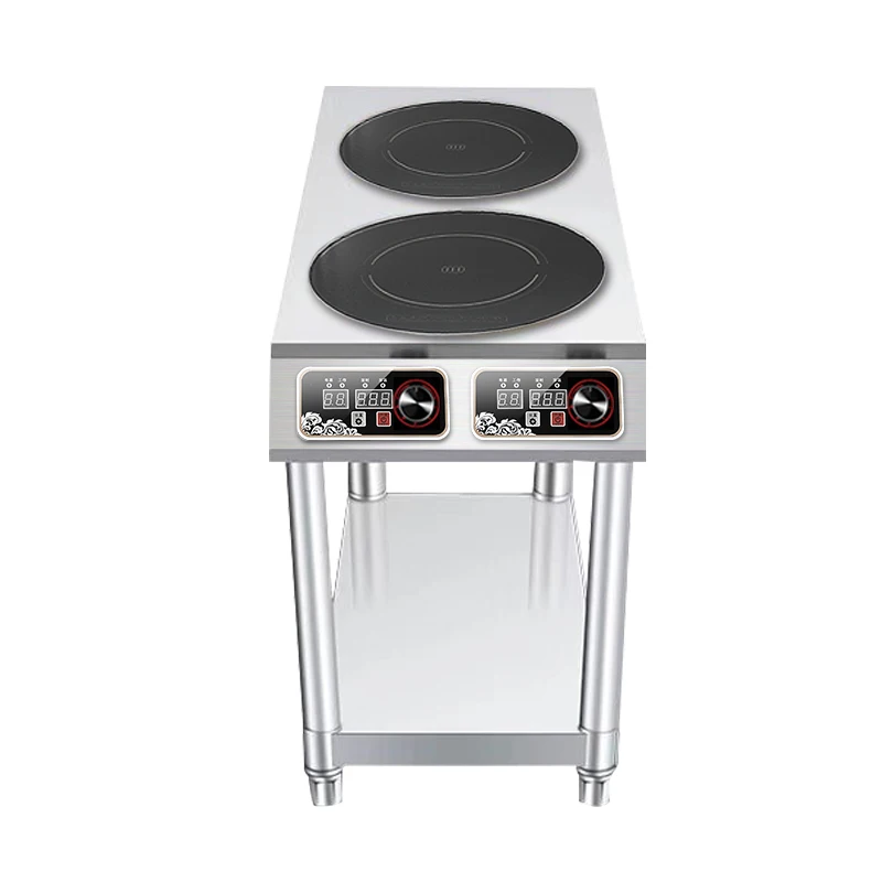 In-Smart 3500W Electric Induction Cooker Wide Steel 3-Burner Stovetop 220V Commercial Kitchen Equipment for Restaurants Cafes