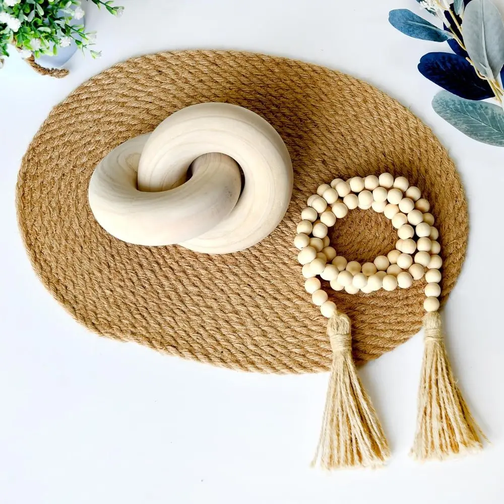 

Handcrafted Chain Link Table Decor, Suitable for Living Room, Embracing Boho and Modern Style