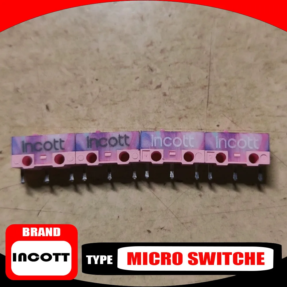 Incott Huano 2Pcs Mouse Micro Switches 20Millions Click Times Crisp Pressing Feel Quick Rebound Moderate Micro Switch Unique