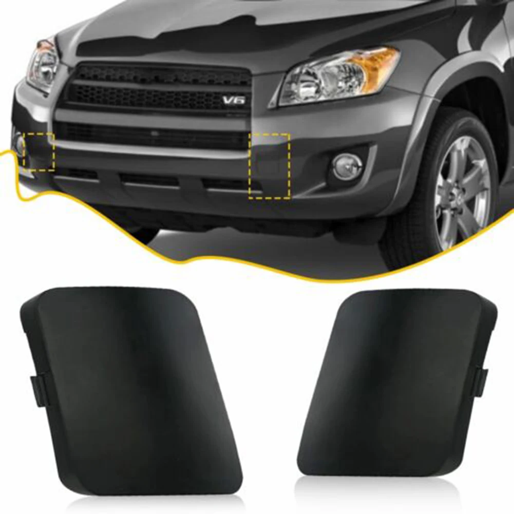 1 Pair Car Tow Hook Cover 53285-42930+53286-42931 Front/Right/Left For TOYOTA For RAV4 ACA33 ACA30 ACA31 2006 2007 2008