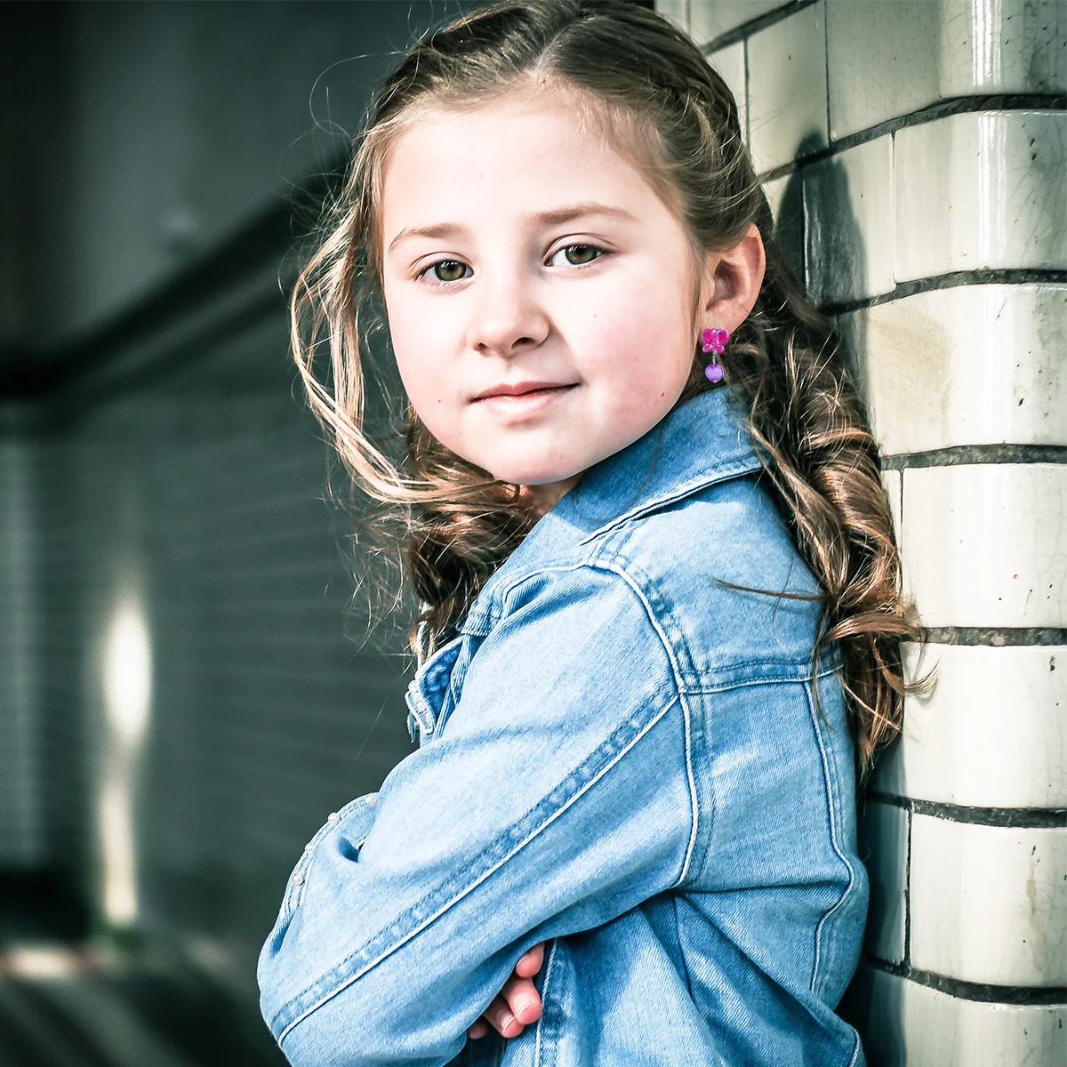 

7Pairs Ear Clips Storage Box Set Cute Cartoon Earrings Clip-on Jewelry Girls Accessories Birthday Gift for Little Kids