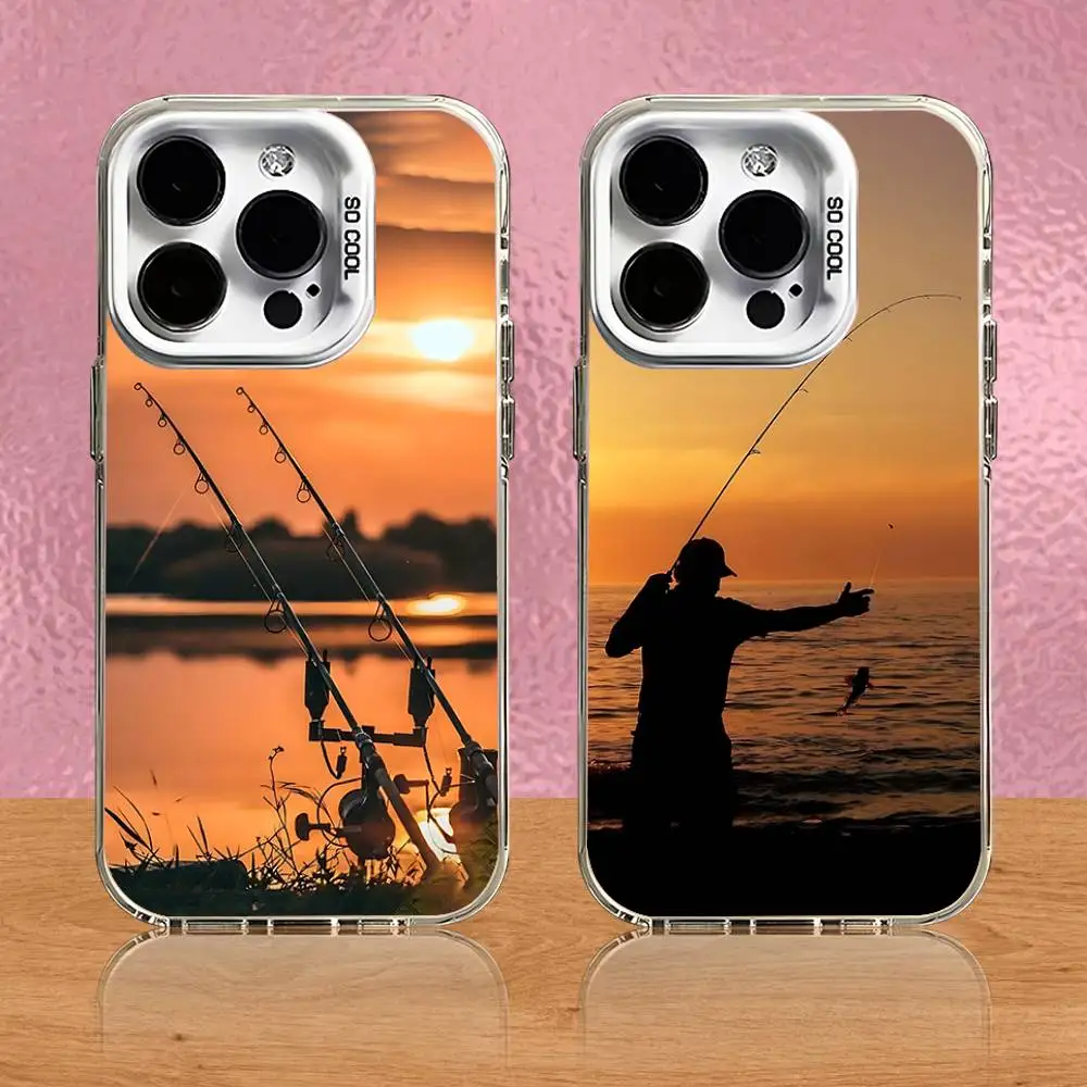 

Boat Fishing Tackle Fishman Phone Case For iPhone 16,15,14,13,12,11,Pro,Max,Plus,Mini,SE White Candy Matte Shockproof Cover