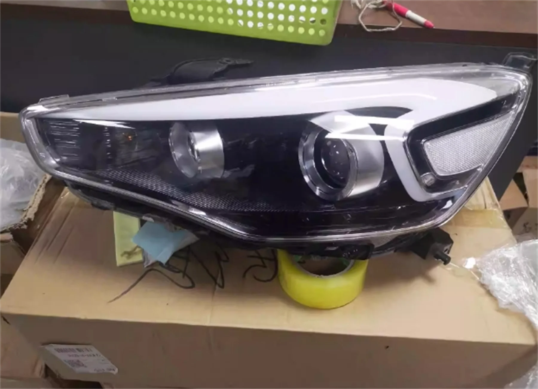 Car Front LED Headlamp Headlight for Kia Cadenza DRL Daytime Running Light Turn signal