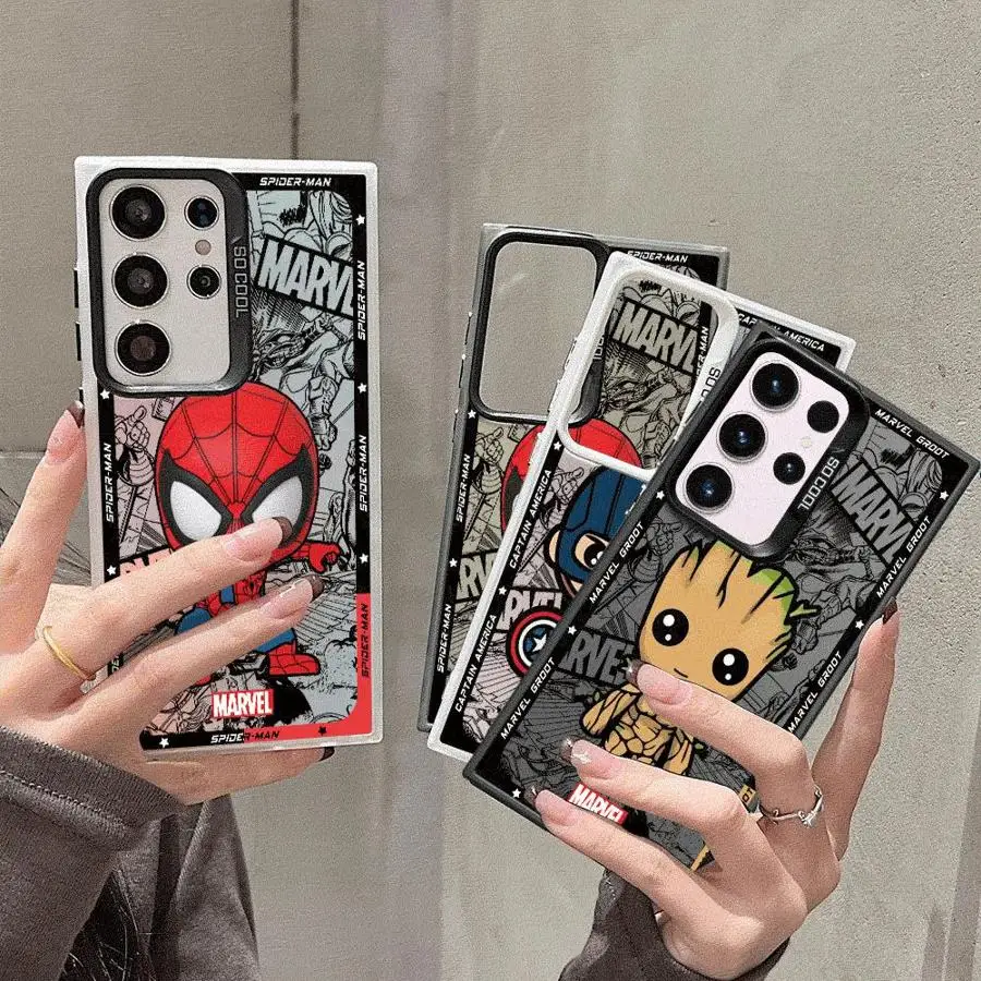 Marvel Spiderman Phone Case for GalaxyNote20 20Ultra S21 S23 S22 S20 S24 Plus S20 S23 S22 S21 S24 S23 Ultra S20 S23 S21 FE