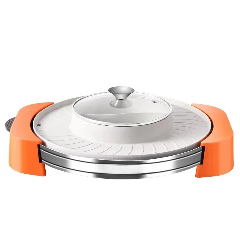 High-efficiency multifunctional electric baking pan set with lid New household non-stick