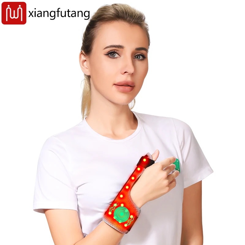

Red Light Therapy Finger Massager Brace - 3-Gear Heat & Vibration, Relieves Joint Pain & Tenosynovitis,For Fitness Fans& Seniors