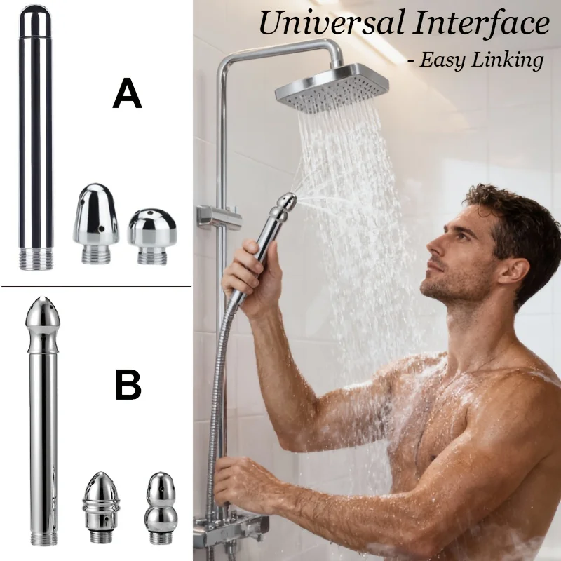 

Handheld Bathroom Showerhead Multifunctional Metal Faucet Hose Universal Link Showerhead Home Gentle Water Outlet Shower Tool
