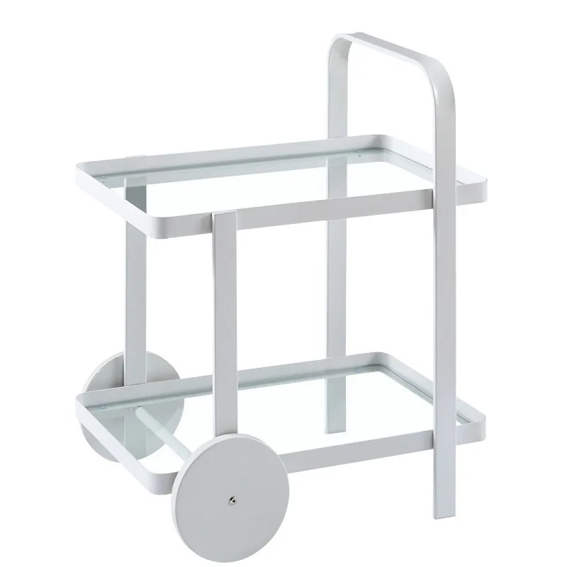 

Скандинавская бытовая тележка для гостиной, диван, приставной столик, современный простой подвижный журнальный столик, закаленный