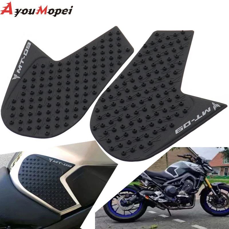 For Yamaha MT-09 MT09 MT 09 2014-2020 17 18 Motorcycle Protector Anti slip Tank Pad Sticker Gas Knee Grip Traction Side 3M Decal