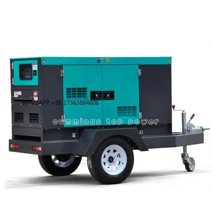 Generador Portátil Tipo Remolque Shangchai, 60HZ 20KW, Silencioso, con Motor Weichai