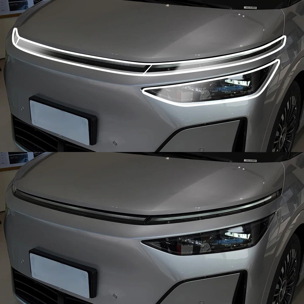 Custom Fit TPU PPF for Xpeng X9 2024-2026 High Gloss Smoke Black Pre Cut Car Headlight Protective Film Anti-Scratch Vinyl Wrap