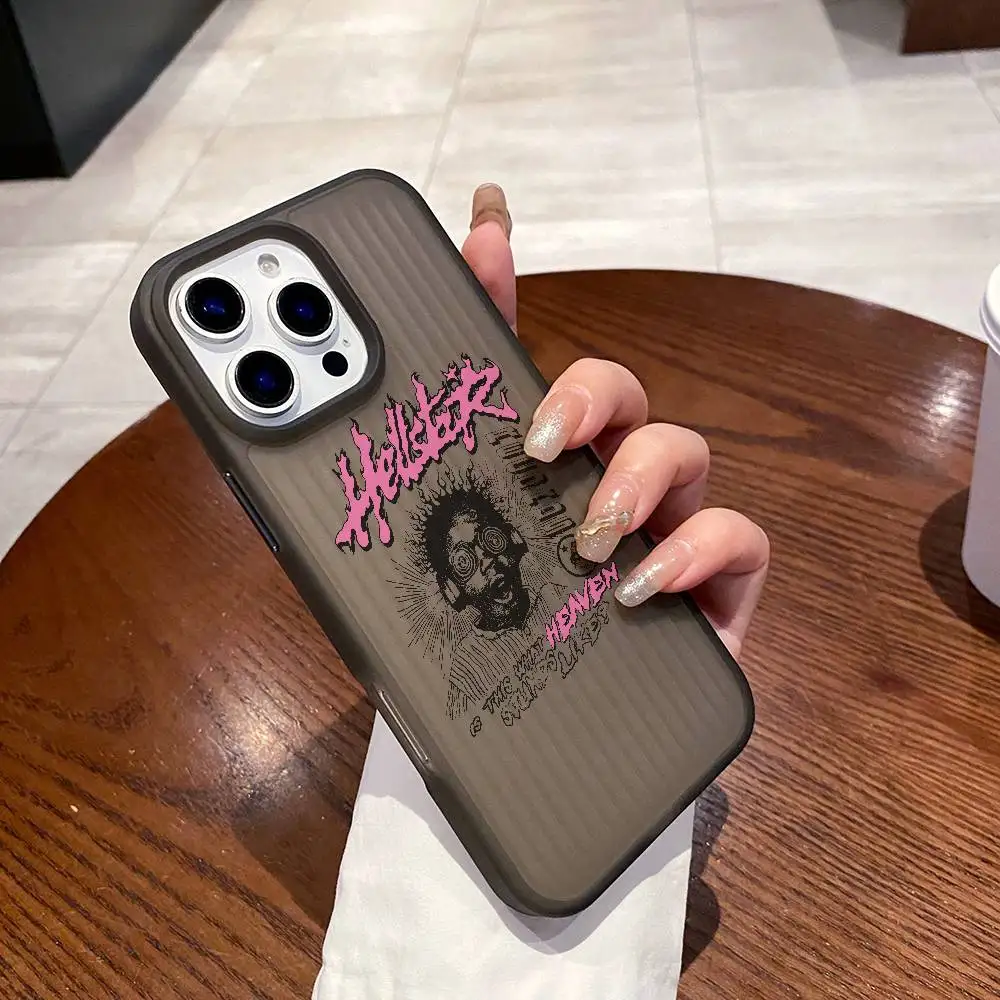 Fashion Graffiti H-H-HellstarS- Soft Corrugated Transparent Phone Case For iPhone 17 15 16 11 12 13 14 Pro Max Plus Pro view 4