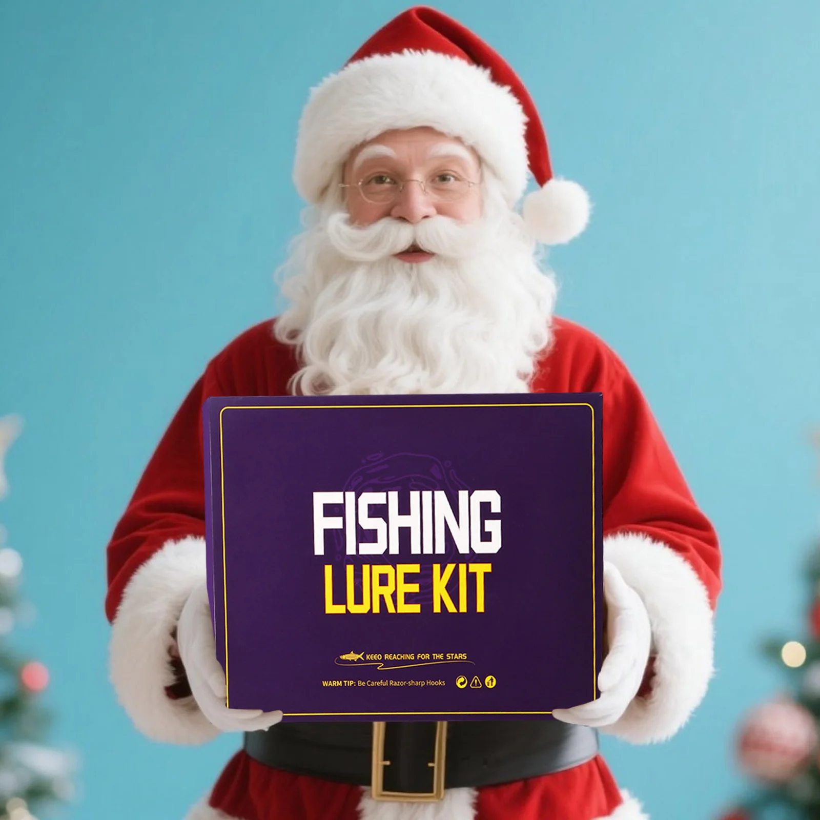 子供向けクリスマスカウントダウン2025フィッシングアドベントカレンダー（男性、大人の釣り人、ティーン、子供向け）60分ビジュアルタイマー