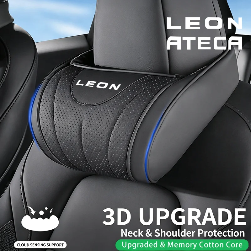 Car Headrest/Lumbar Support Car Neck Pillow Waist Support Cushion ...