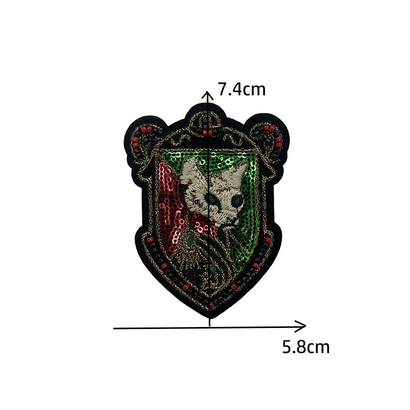 Embroidery Bee Beading Patch Crown Tiger Lion Patches Appliques Clothes Jacket Hat Badges for Clothing