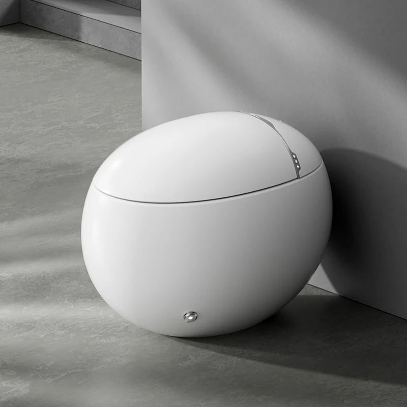 

Shape Intelligent Automatic Operation Flushing Toilet Bowl Bathroom Round Elongated Bowl Shapes Wc Ceramic Smart Toilet