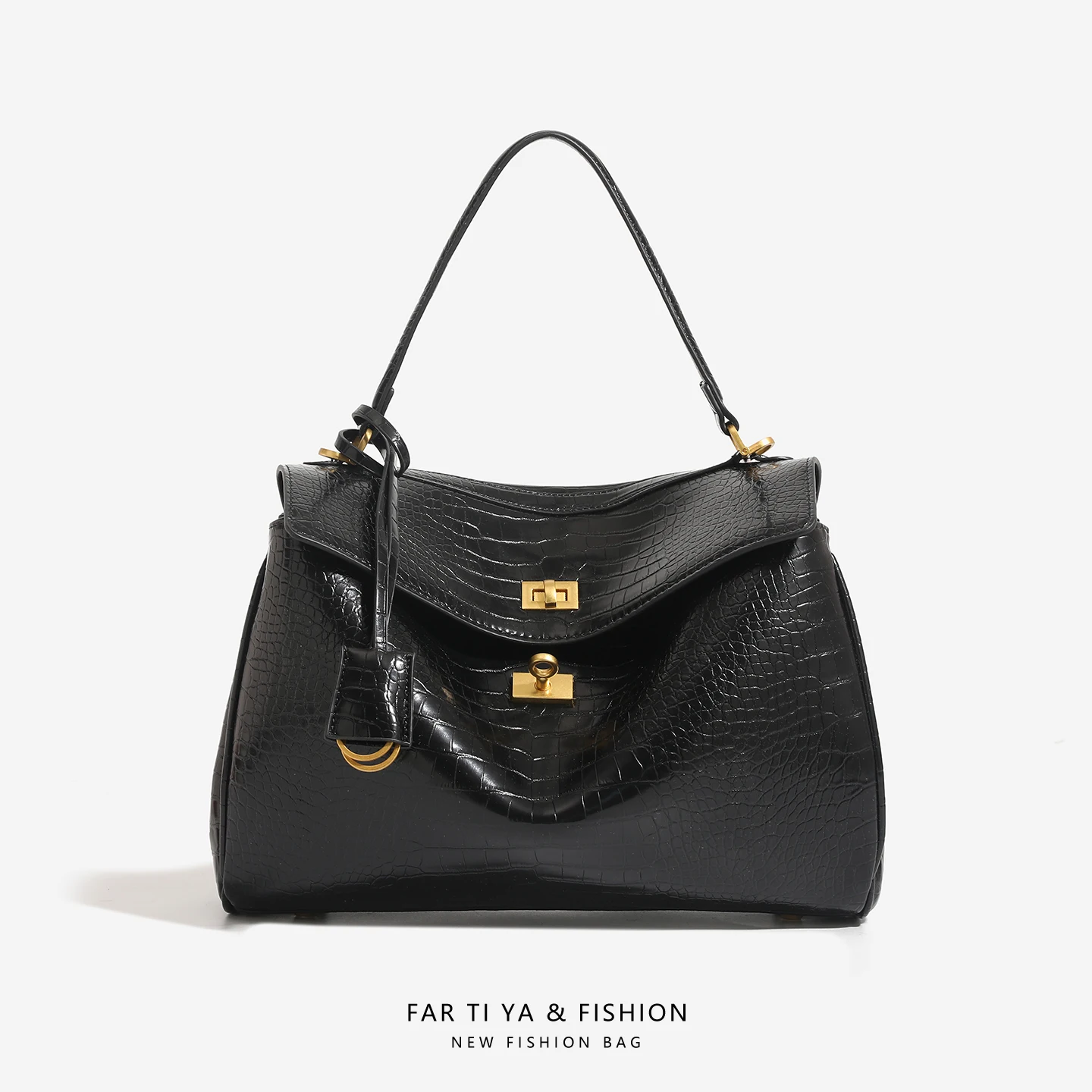 2026-new-crocodile-pattern-large-capacity-commuter-bag-tote-bag-single-shoulder-bag-handbag-office-bag-versatile-crossbody-bag