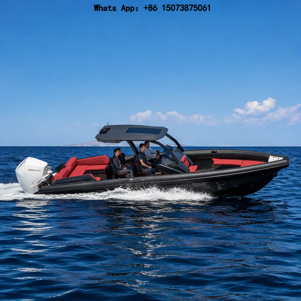 35ft Yoolwin Offshore Outboard Motor Ocean Adventure Aluminum Cabin Semi Rigid Inflatable RIB Boats for Sale