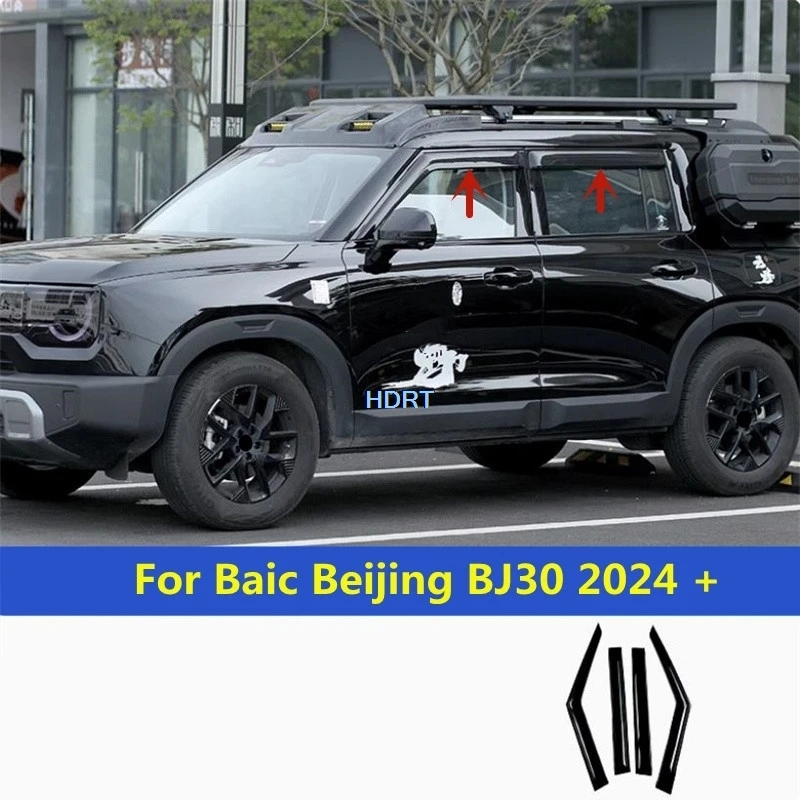 

For Baic Beijing BJ30 2024 + Car Styling Side Window Visor Awning Shelter Sun Rain Deflector Weather Shield Cover Accessories