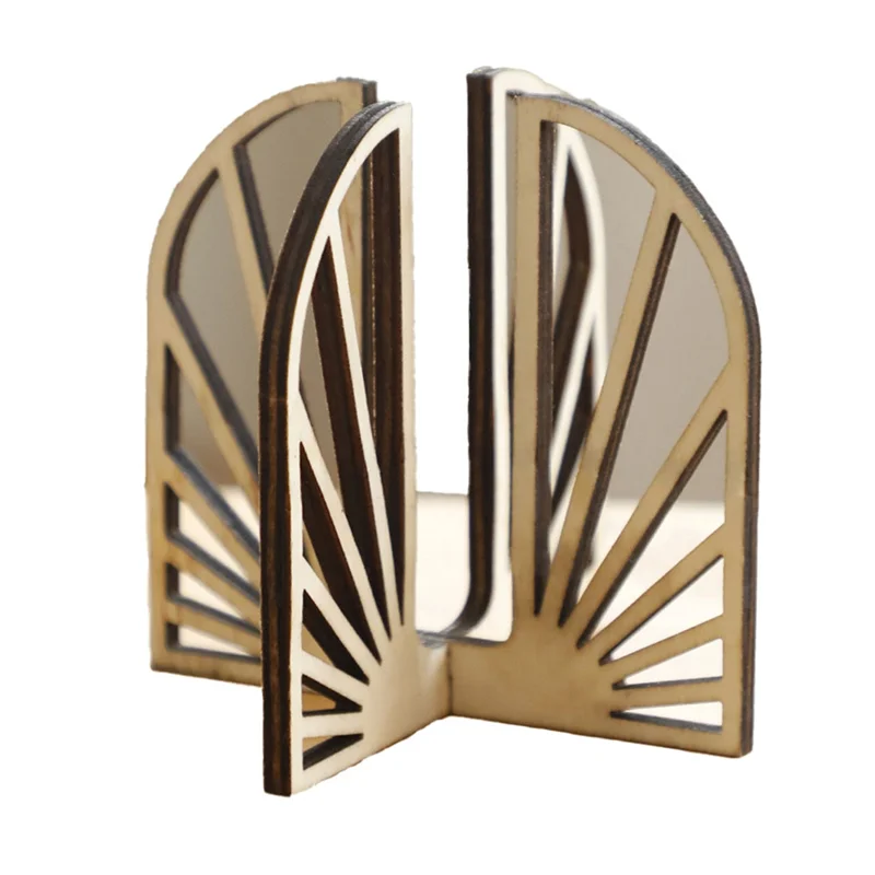 ABFU-نبات أنبوب استنساخ مجوف خشب متين رف نبات خشبي طاولة مكتب ديكور المنزل #1