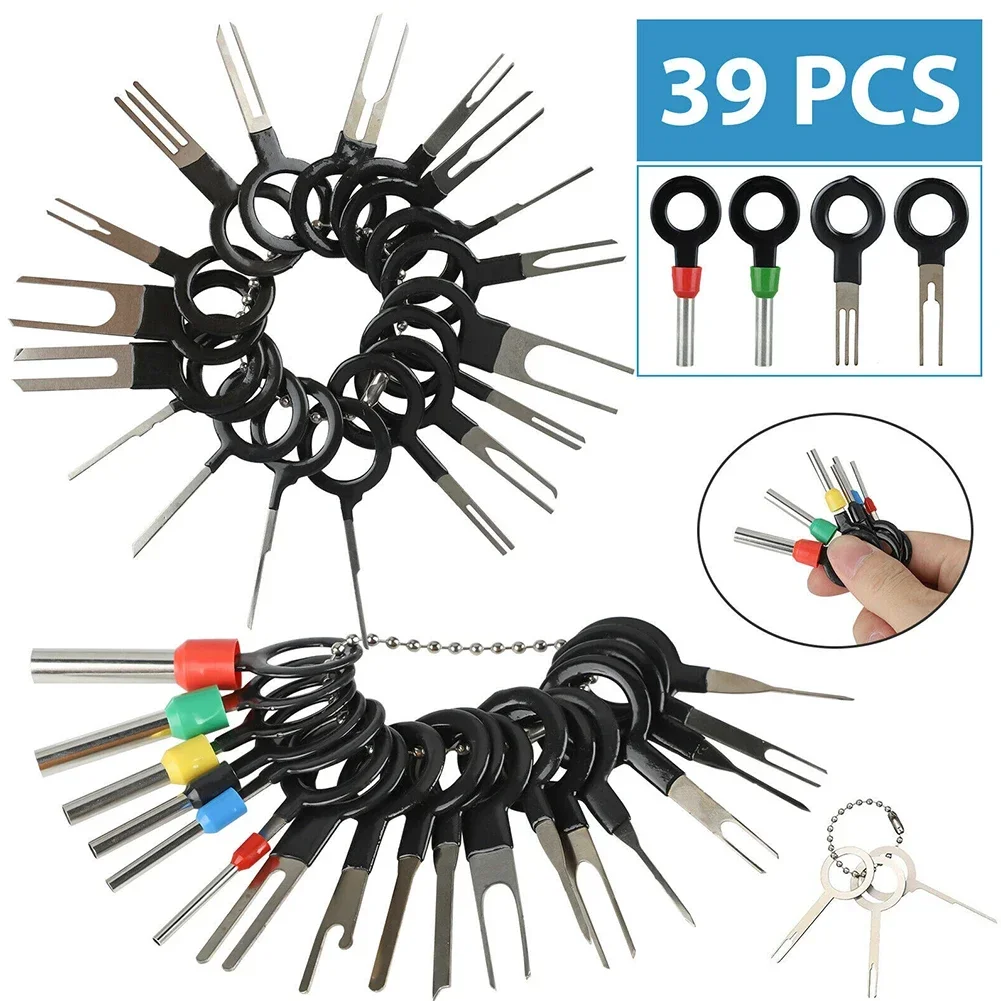 39Pcs Car Terminal Removal Repair Tool Wire Plug Connector Extractor Puller For Car Terminals Disassembly Hand Tools Accessories