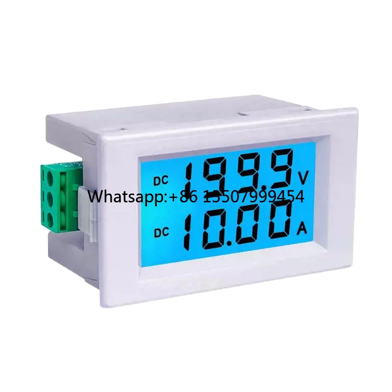 

D85-2020 Digital Only Single Phase Mini Voltmeter Two Row Display AC 80-500V Blue Back Light