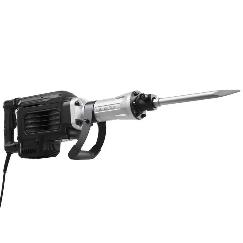 Concrete Breaker 3000W For Foundation Wall Brick, 1700 BPM High Power Jackhammer Point Chisel Carrying Case Gloves Goggles Included Heavy Duty Demolition Tool