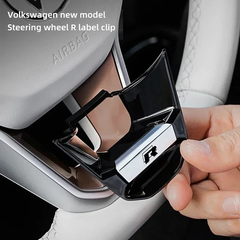 

Чехол на руль с логотипом автомобиля, 1 шт., для декора салона VW GTI R RLine Polo Golf Passat Tiguan Arteon CC Scirocco T-ROC Bora