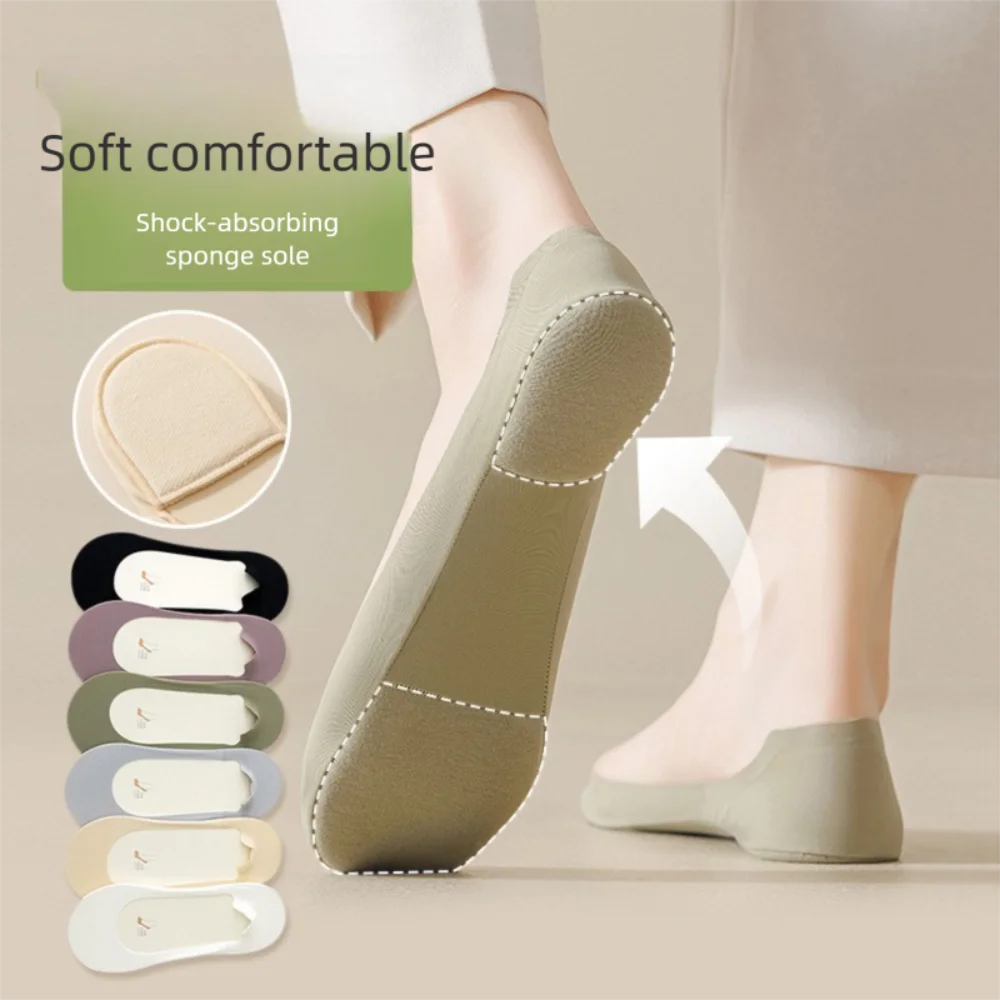 

Comfortable Anti Slip Boat Sock Shock Absorbing Soft Insole Socks Sponge Bottom Shoe Pads Women