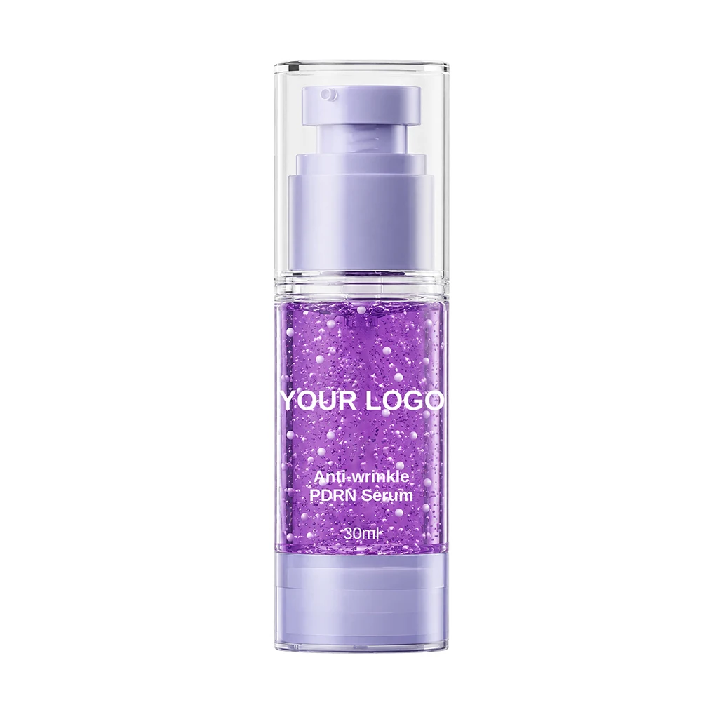 Private Label PDRN SERUM Custom Logo 30ml Purple Anti-Wrinkle Serum Moist Face Skin Care Anti-wrinkle Makeup Pump Bottle
