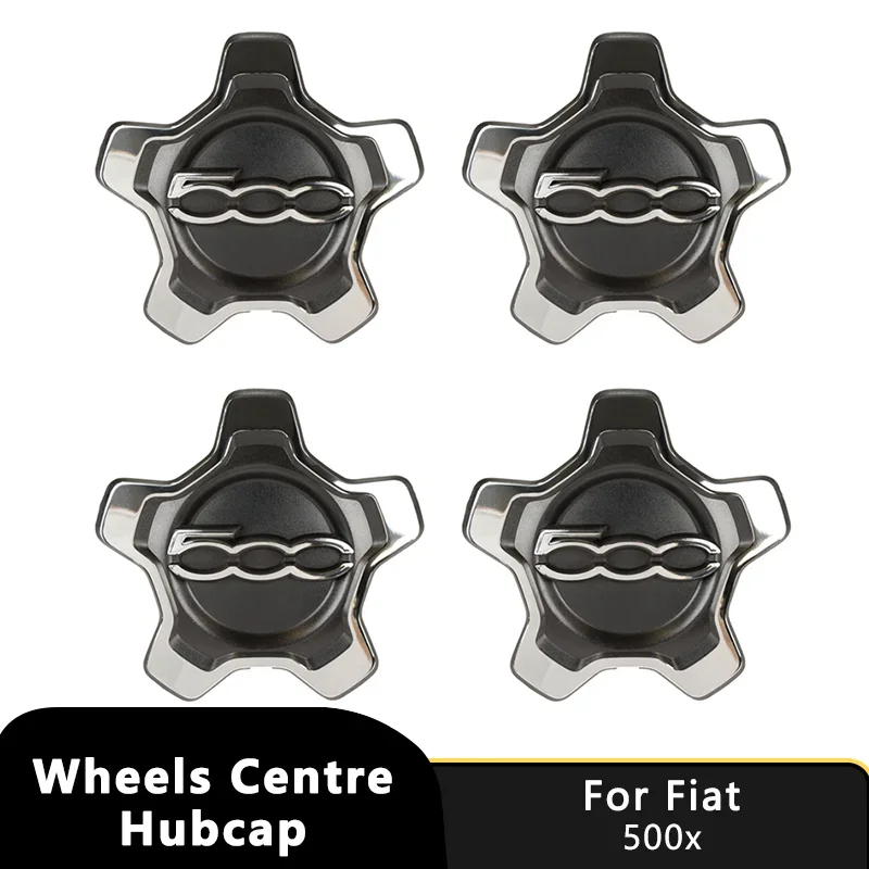 Auto Wheel Rim Center Hubcap Silver 16 Inch Dust Protector Replacement For Fiat 500 500L Panda Punto Bravo Car Accessories