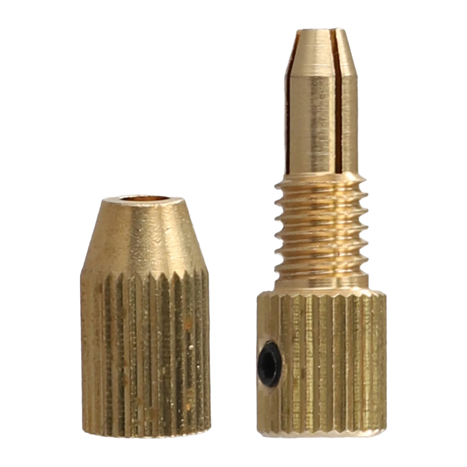 2pcs 2.0mm Motor Shaft Clamp Shaft Hole Brass Motor Shaft Clamp Small Collet Adapter Fixture DrillChuck Drill Chuck Key Wrench