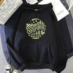 Sudadera con capucha de Stardew Valley para hombre y mujer, ropa de juego informal con estampado gráfico, Sudadera con capucha de lana de manga larga, Tops de estilo Retro, otoño