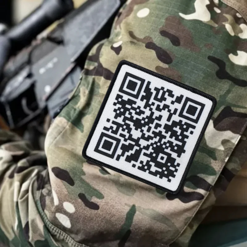 Parche moral QR con velcro – Diseño divertido para chaleco táctico - imagen 3
