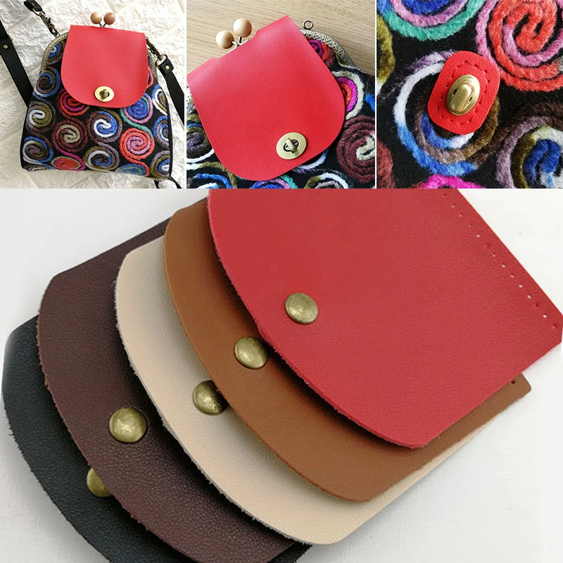 1pc PU Leather Bag Flap Cover Diy Craft Girl Bag Parts Accessories Rectangl Handbag Flap Cover Purse Shoulder Bag Making