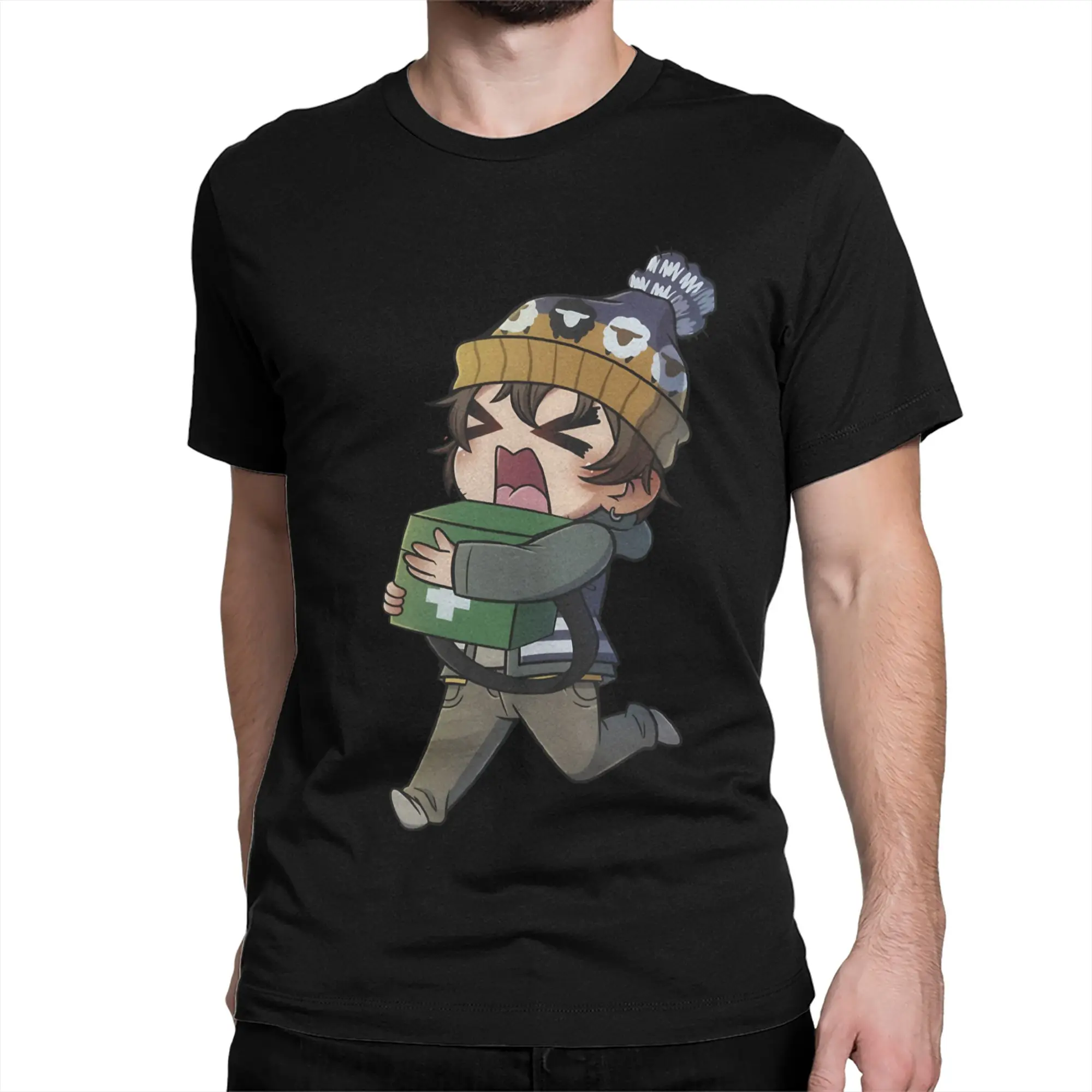 Men T-Shirts Bryan Hodukavich Chibi Medical Courier Cute Horror Fan Art Cotton Tees Short Sleeve T Shirts Gift Idea