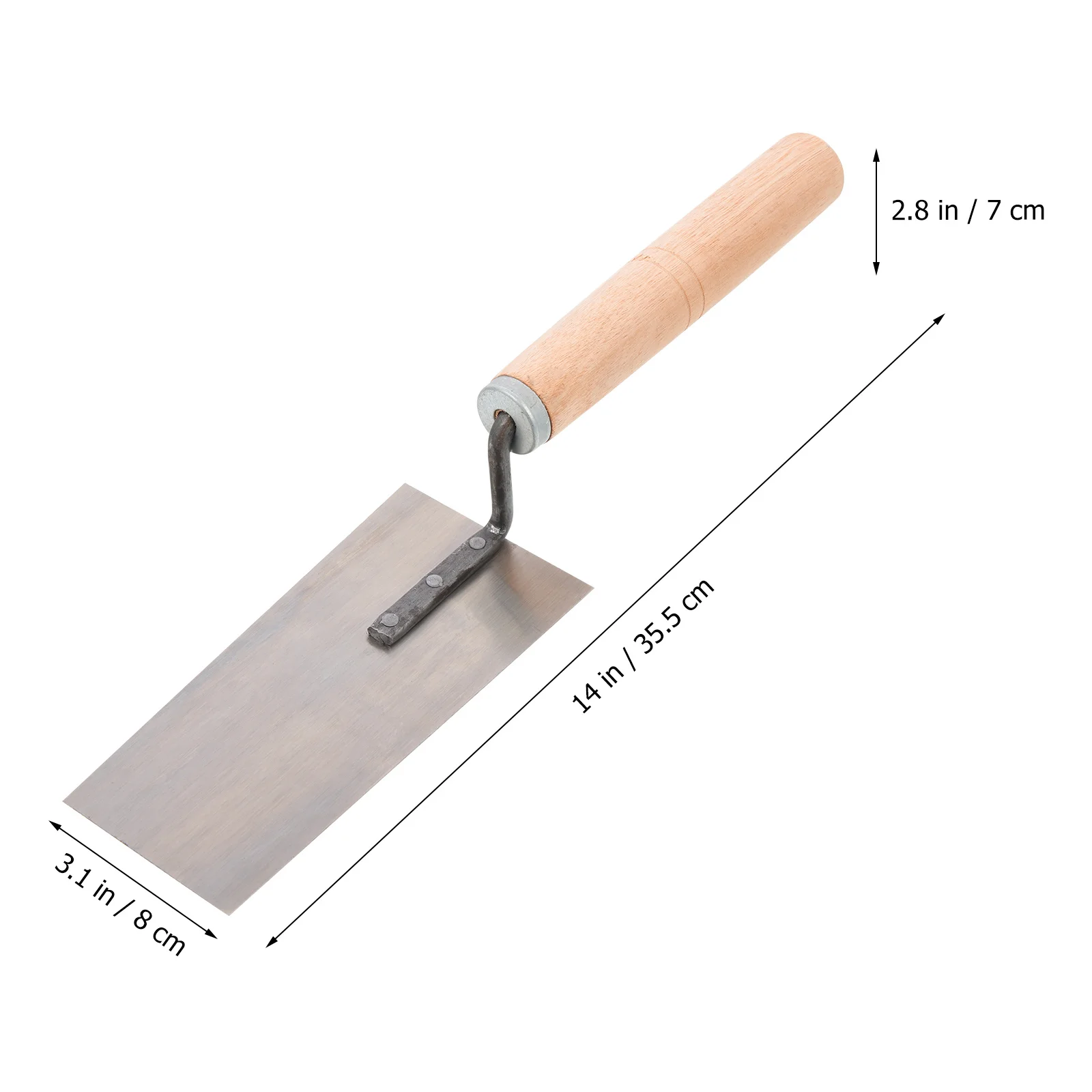 

5Pcs Masonry Trowel Putty Cutter Stainless Steel Blade Wooden Handle Construction Spatula Drywall Tape Finishing Trowel Durable