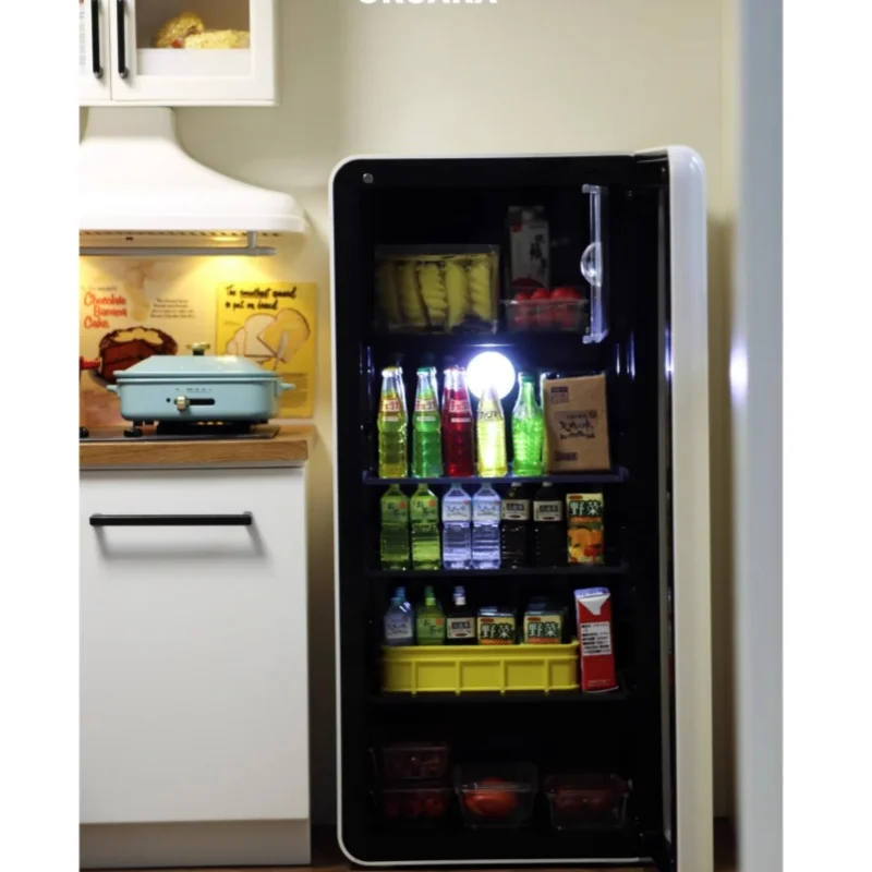 1:6 Puppenhaus Modell Möbel Zubehör Küche Miniatur Weinschrank Kühlschrank Bjd Ob11 Blyth Soldat Lol Foto Requisiten Dekor