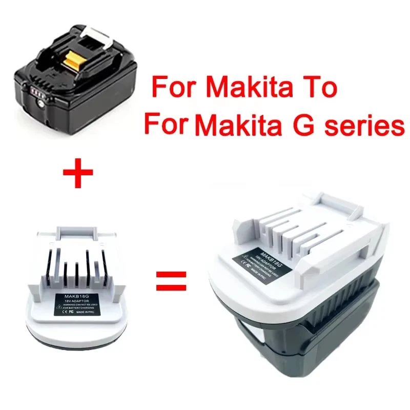 

Адаптер-конвертер для преобразования литий-ионных аккумуляторов Makita 18V в аккумуляторы Makita G-серии для использования с электроинструментами BL1815G BL1813G.