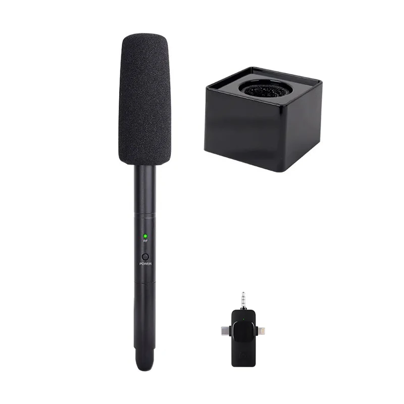 

Wireless Interview Microphone Mobile SLR Camera Dedicated To NewsReporters Outdoor Street Noise Cancelling Cordless Microphone